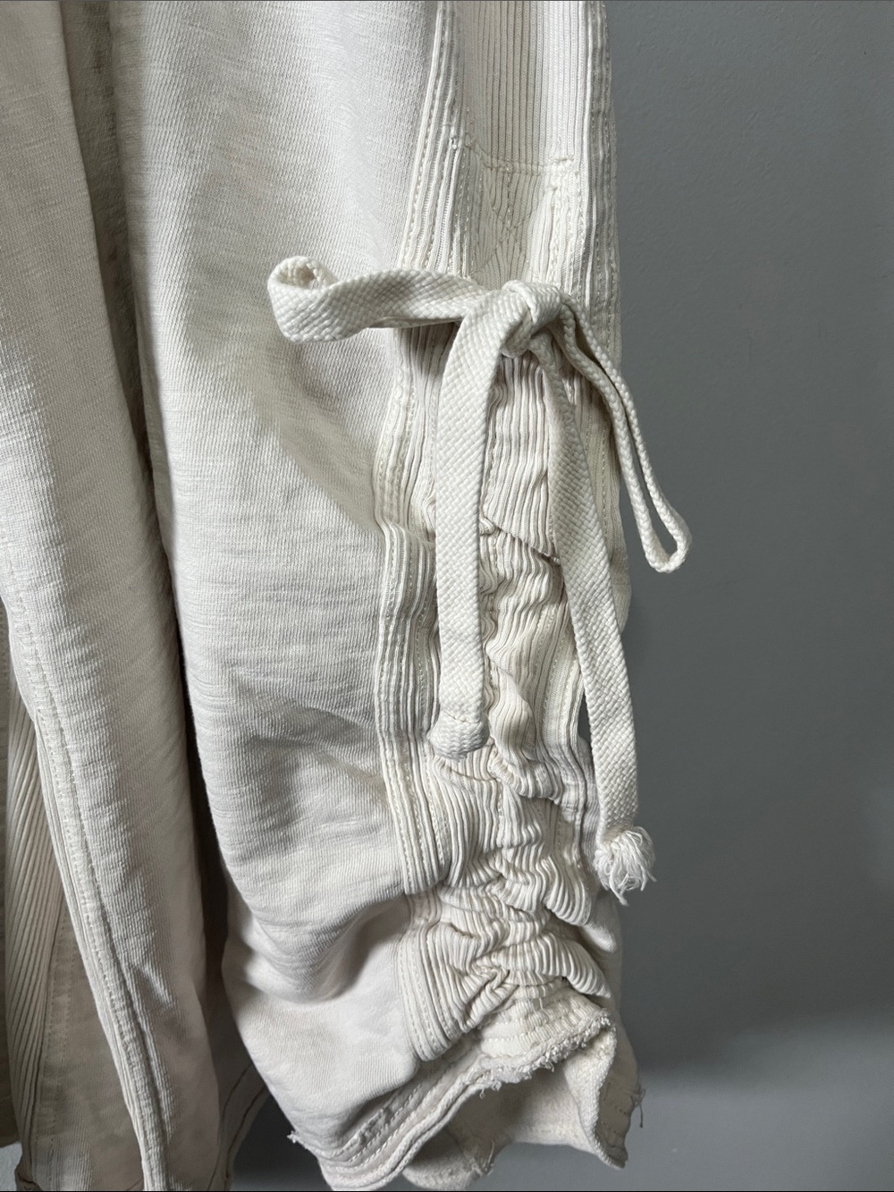 Anthropologie Daily Practice wide-leg jumpsuit white sleeveless drawstring - Picture 8 of 12
